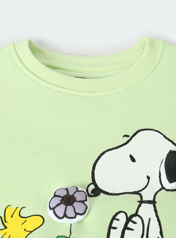 Girls Snoopy Printed Sweatshirt