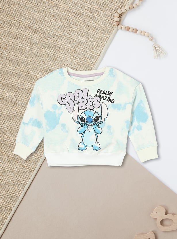 Girls Stitch Printed Sweatshirt