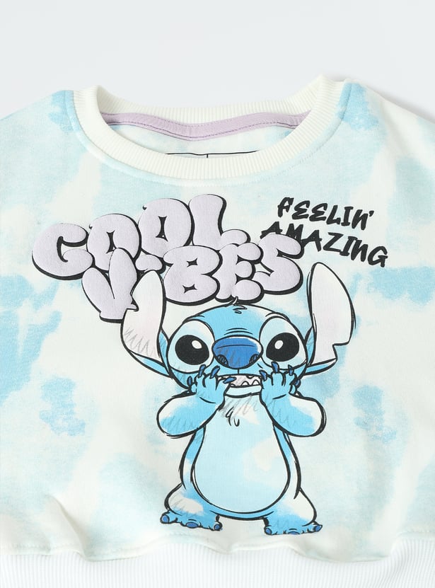 Girls Stitch Printed Sweatshirt