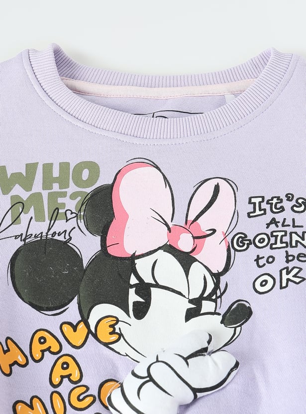 Girls Minnie Mouse Printed Sweatshirt