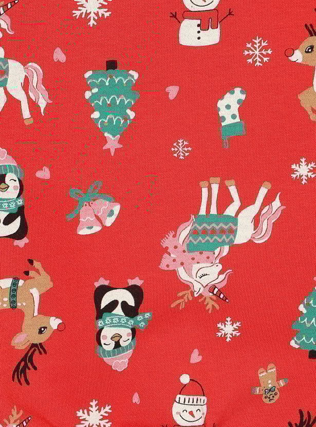 Girls Christmas Printed Sweatshirt