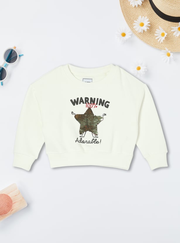 Girls Sequinned Sweatshirt