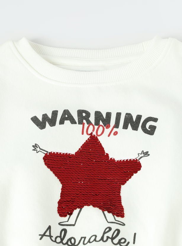 Girls Sequinned Sweatshirt