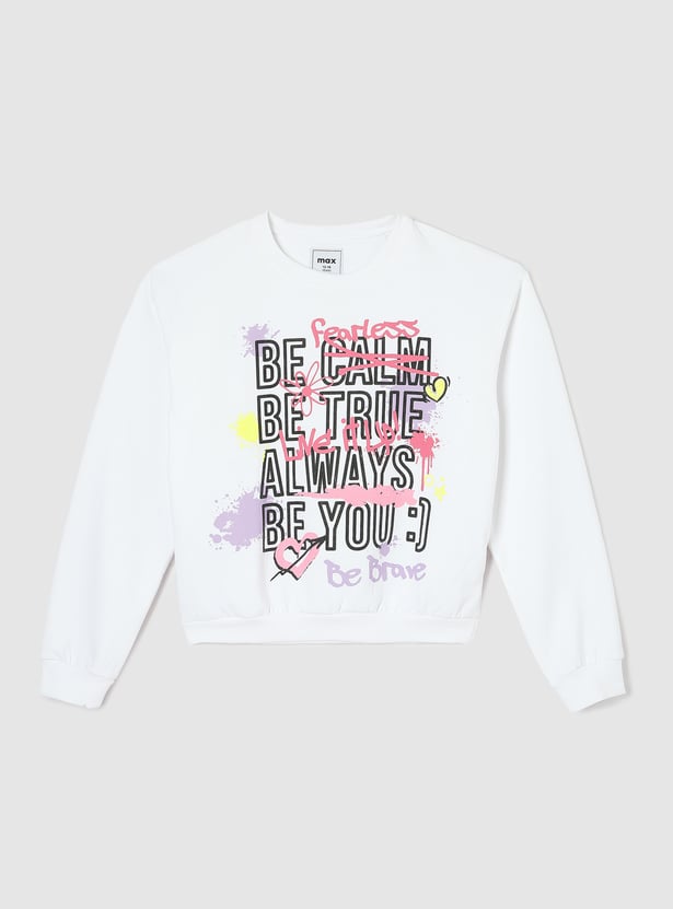 Girls Graffiti Print Sweatshirt