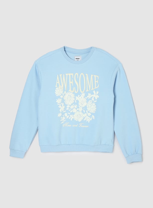 Girls Graphic Printed Sweatshirt