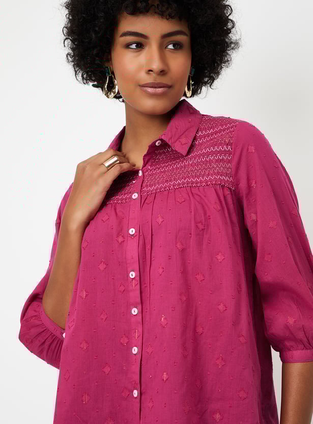 Women Woven Design Tunic