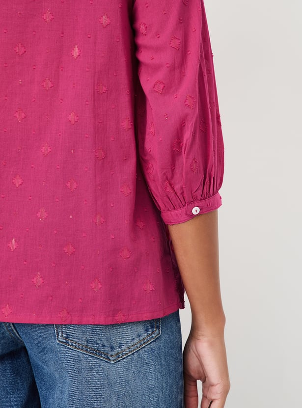 Women Woven Design Tunic