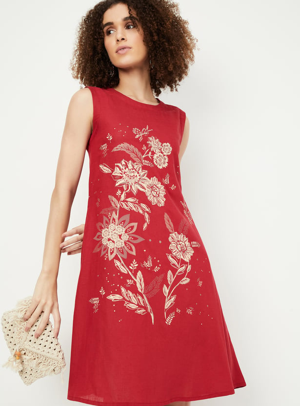 Kalki x Max Women Printed A-line Dress