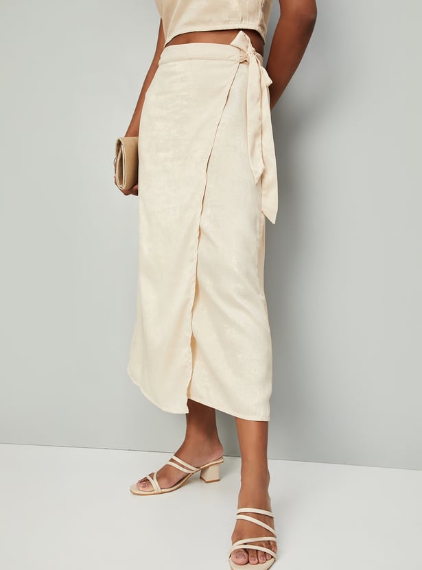 Women Shimmer Wrap Skirt
