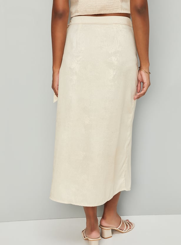 Women Shimmer Wrap Skirt