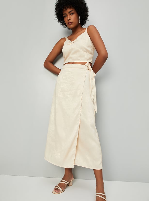 Women Shimmer Wrap Skirt