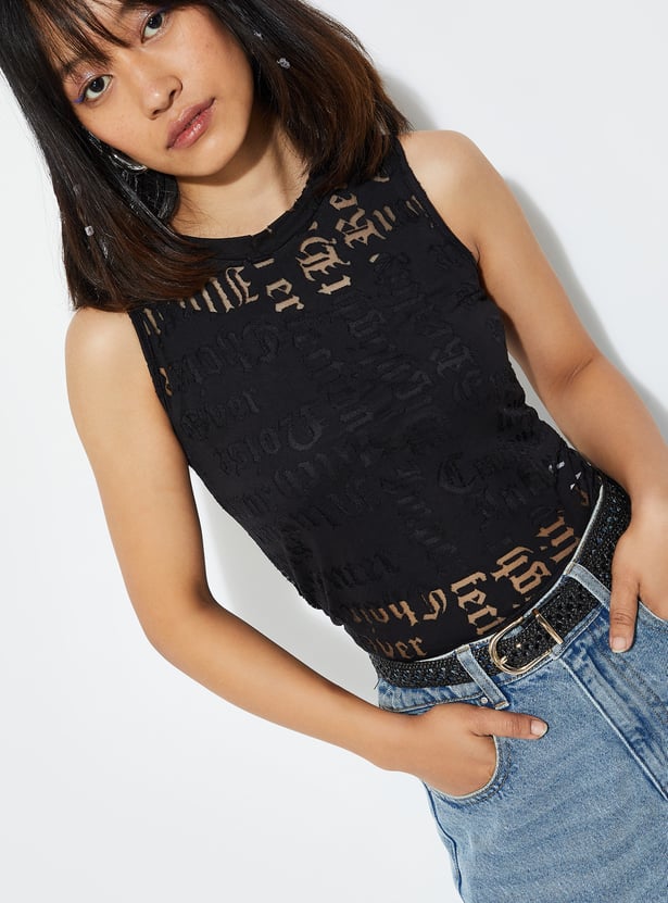 ALAYA F x URB_N Women Burnout Design Top