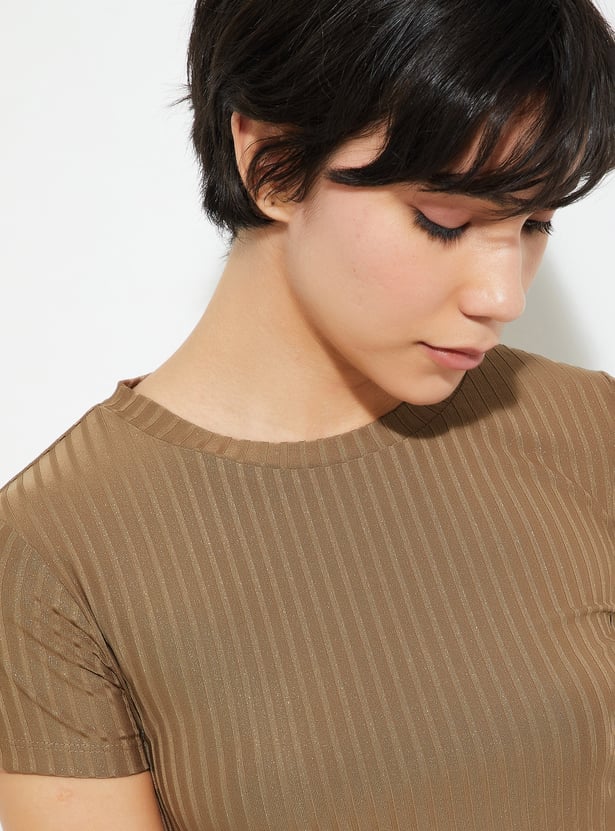 ALAYA F x URB_N Women Striped Crop Top