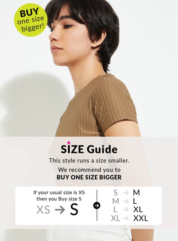 ALAYA F x URB_N Women Striped Crop Top