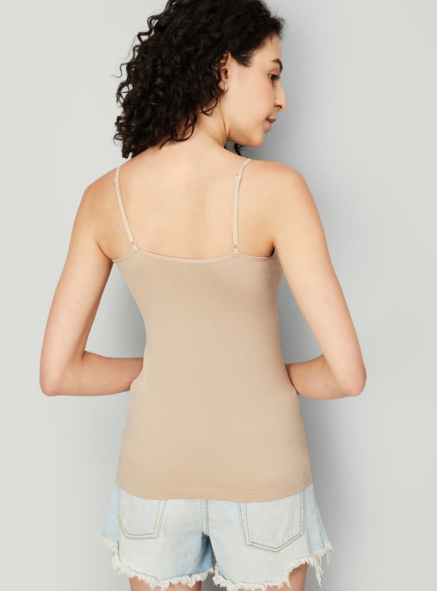 Women Solid Seamfree Padded Camisole