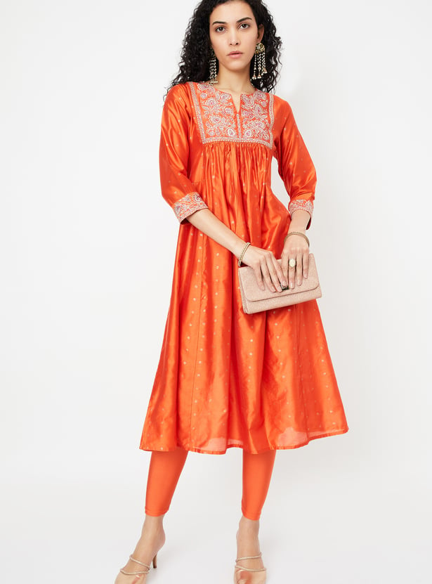 Kalki x Max Women Embroidered Kalidar Kurta