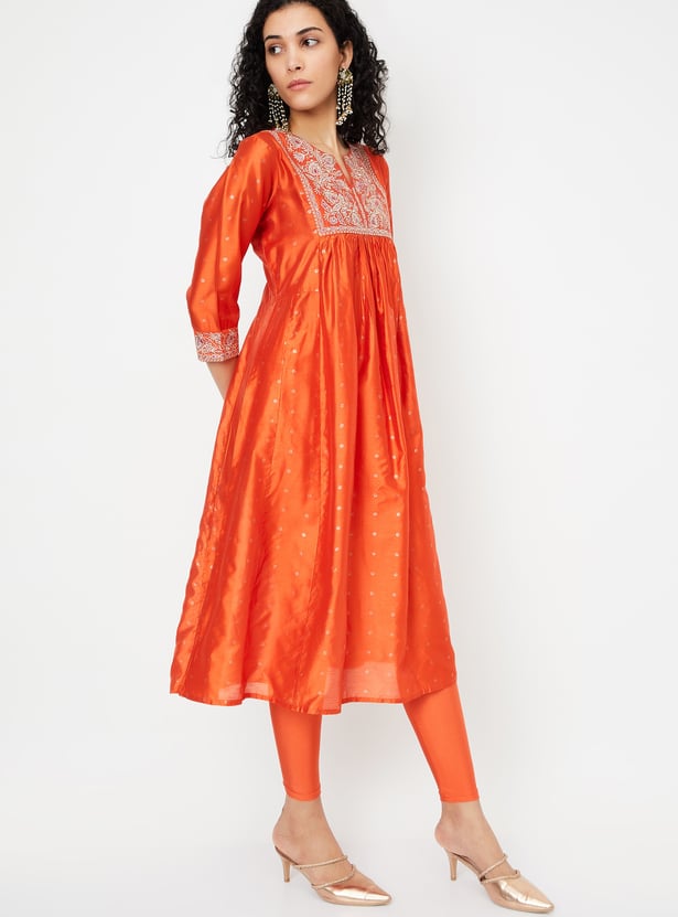 Kalki x Max Women Embroidered Kalidar Kurta