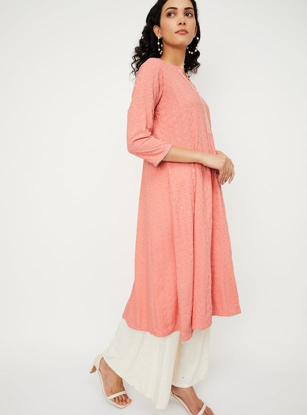 Women Embroidered Kalidar Kurta