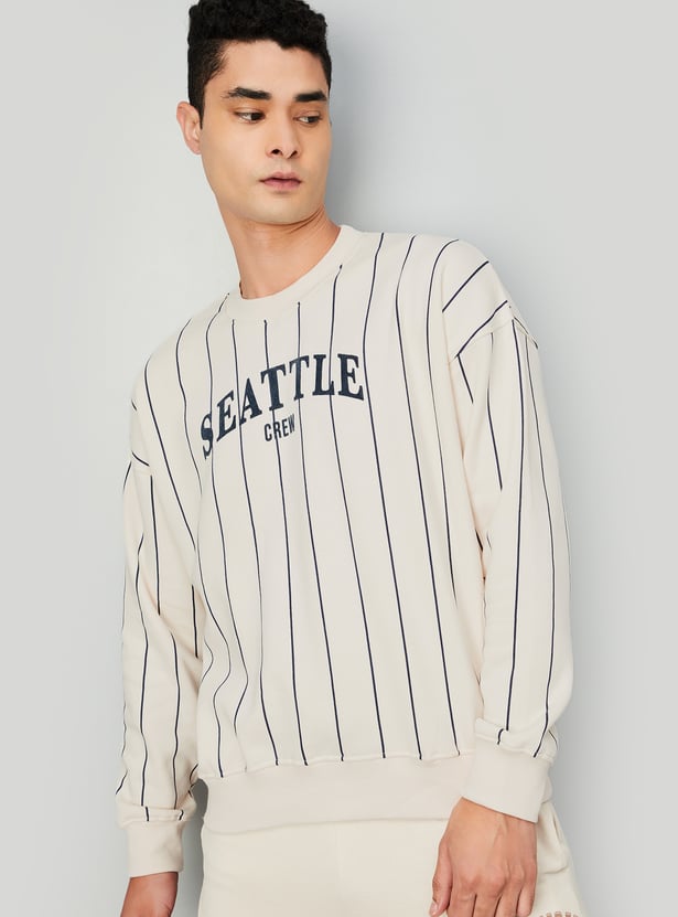 Men Striped Athleisure Sweatshirt