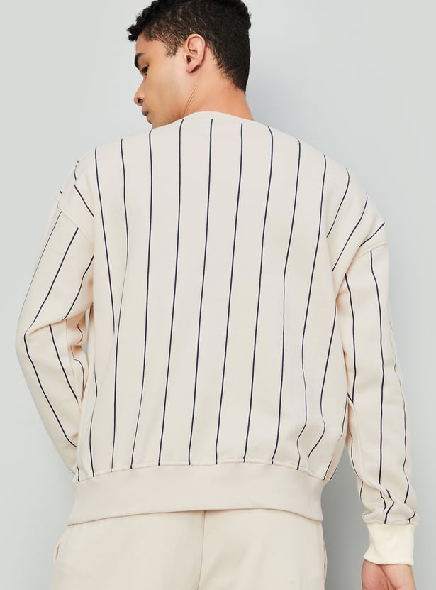 Men Striped Athleisure Sweatshirt