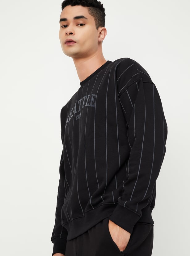 Men Striped Athleisure Sweatshirt