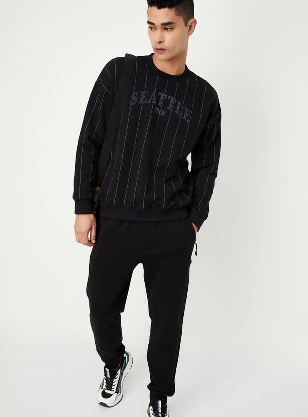 Men Striped Athleisure Sweatshirt