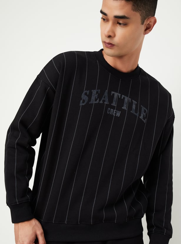 Men Striped Athleisure Sweatshirt