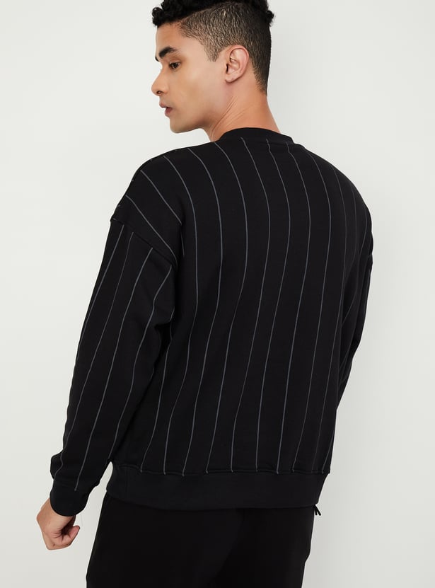 Men Striped Athleisure Sweatshirt