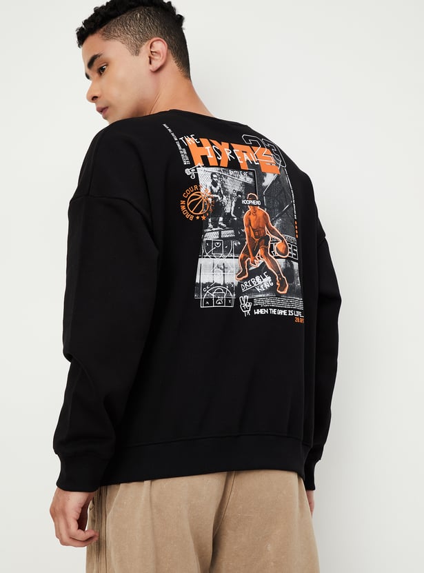 Men Back Printed Athleisure Sweatshirt