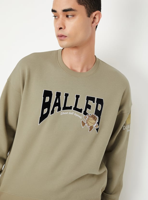 Men Oversized Printed Sweatshirt