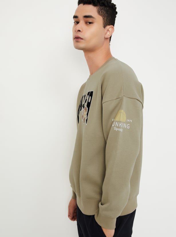 Men Oversized Printed Sweatshirt