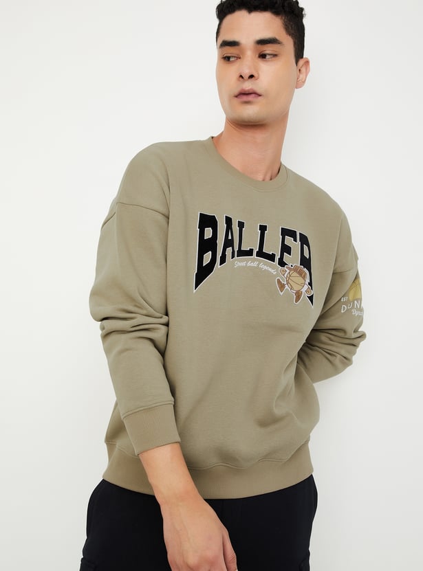 Men Oversized Printed Sweatshirt