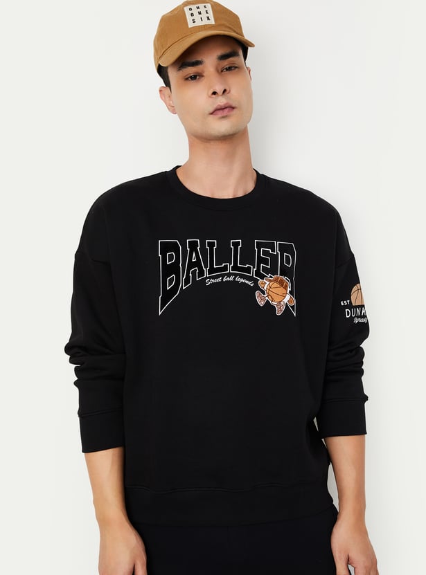 Men Oversized Printed Sweatshirt