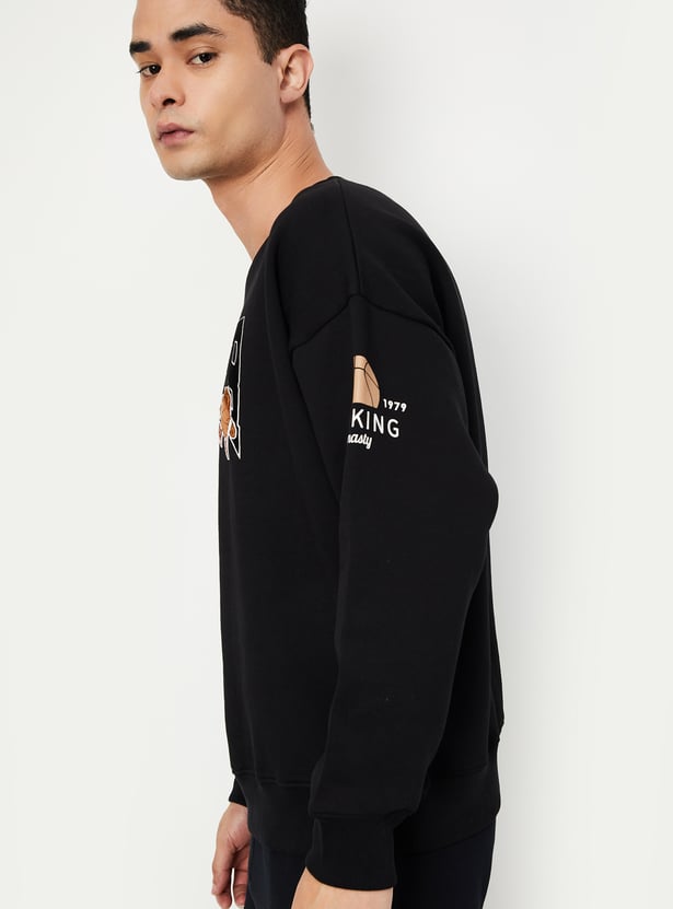 Men Oversized Printed Sweatshirt