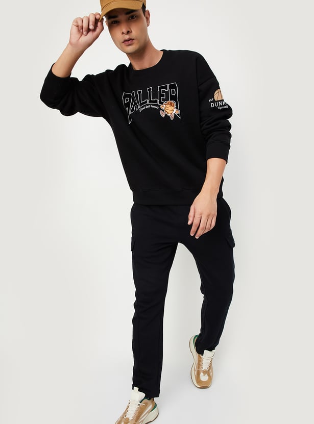 Men Oversized Printed Sweatshirt