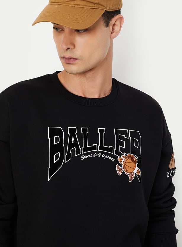 Men Oversized Printed Sweatshirt