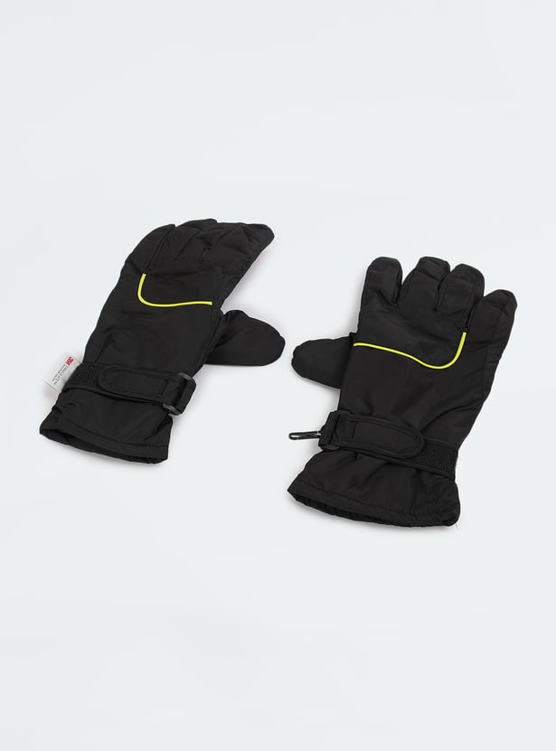 Women Solid Puffer Gloves