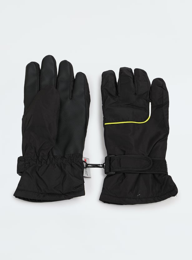 Women Solid Puffer Gloves