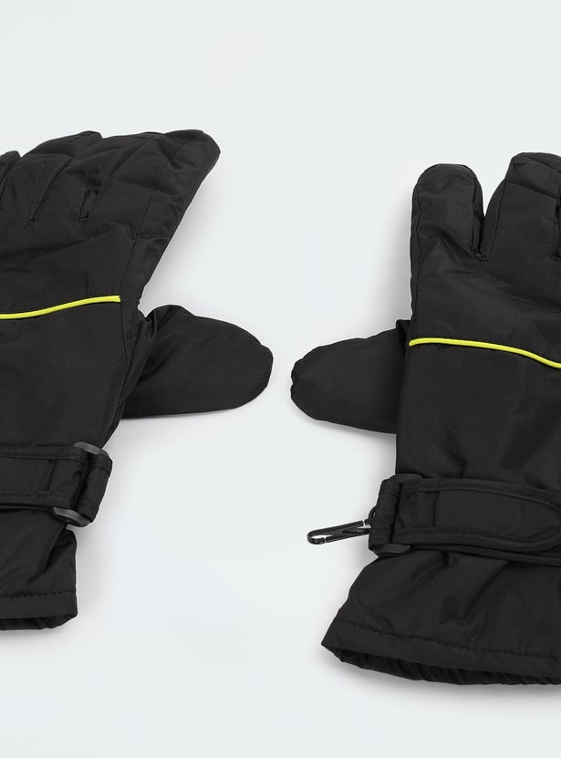 Women Solid Puffer Gloves