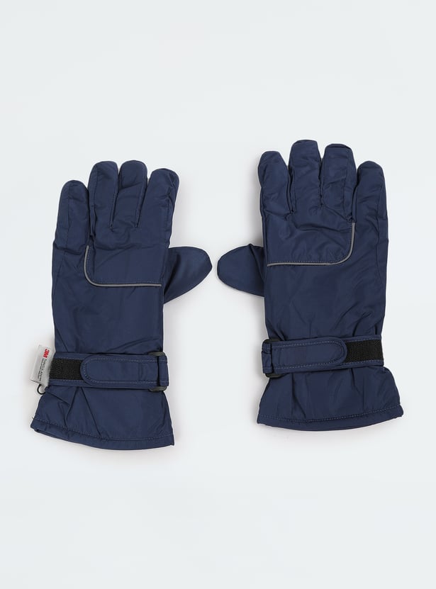 Women Solid Puffer Gloves