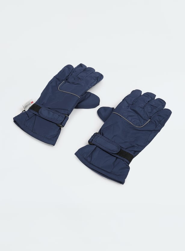 Women Solid Puffer Gloves