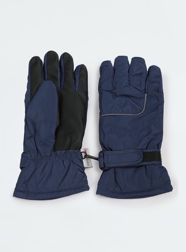 Women Solid Puffer Gloves