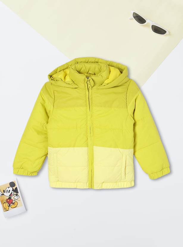 Boys Colourblocked Hooded Jacket