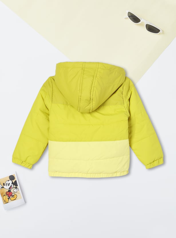 Boys Colourblocked Hooded Jacket