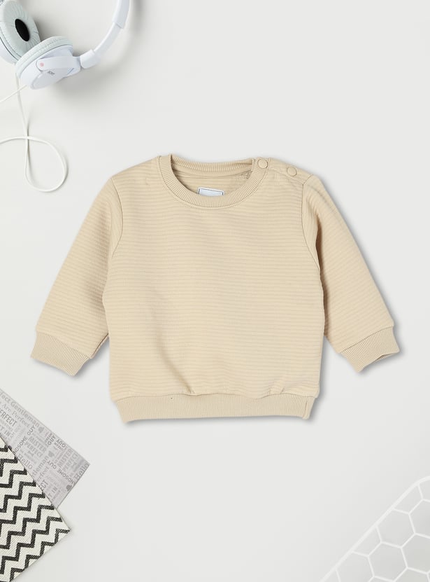 Boys Textured Sweatshirt