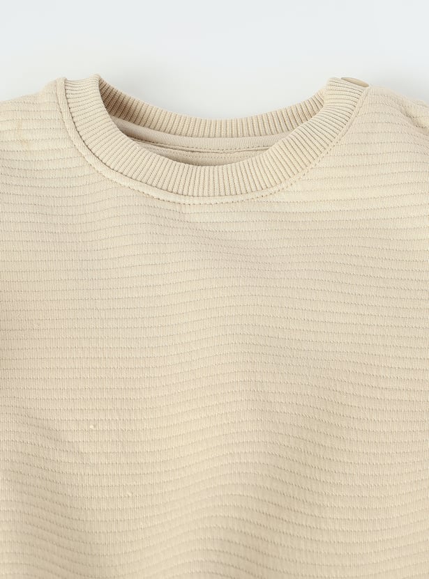 Boys Textured Sweatshirt