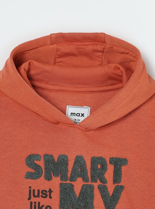 Boys Embroidered Hooded Sweatshirt