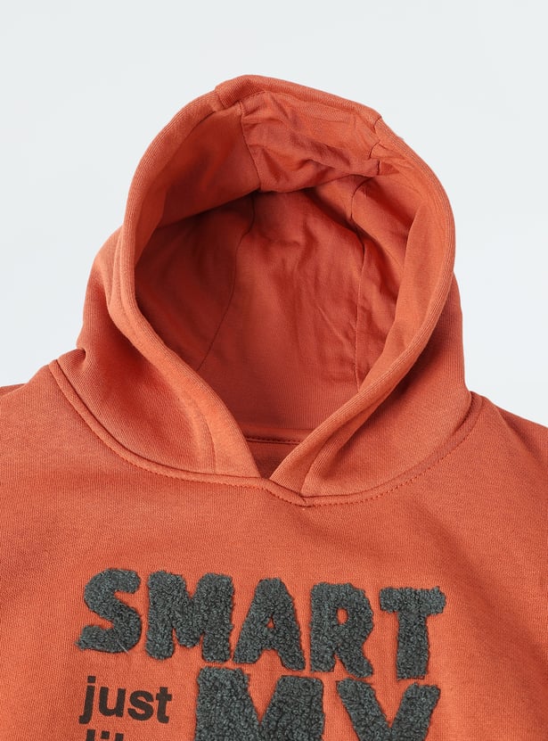 Boys Embroidered Hooded Sweatshirt