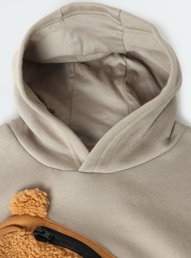 Boys Applique Hooded Sweatshirt