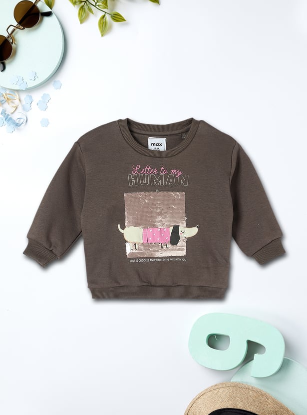 Girls Sequinned Sweatshirt